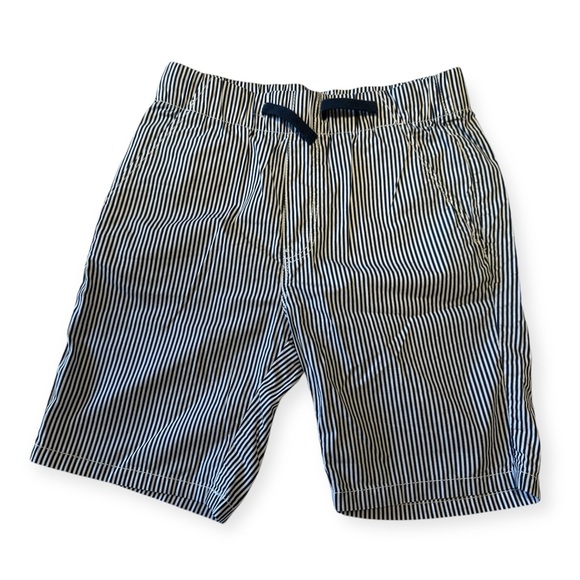Cotton Poplin Striped Shorts - Picture 3 of 4